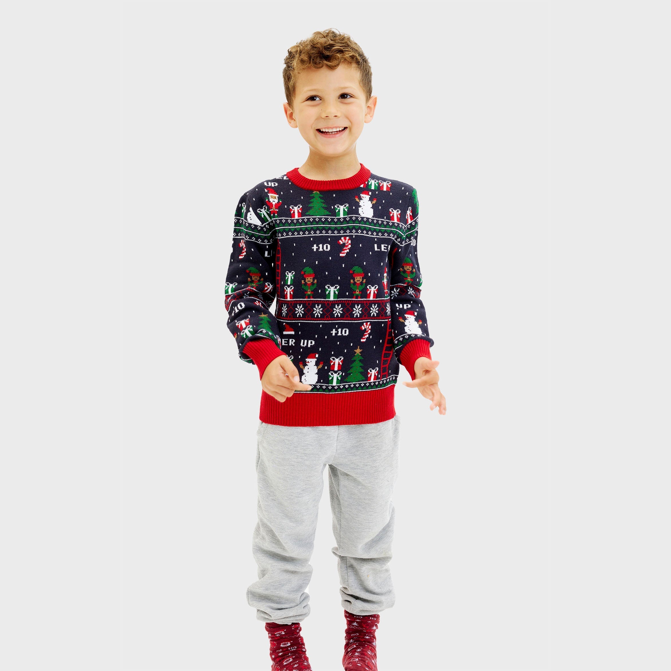 Vintage gamer Weihnachtspullover - Kinder